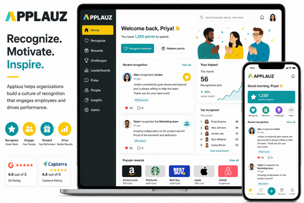Applauz Best Rewards and Recognition Platforms
