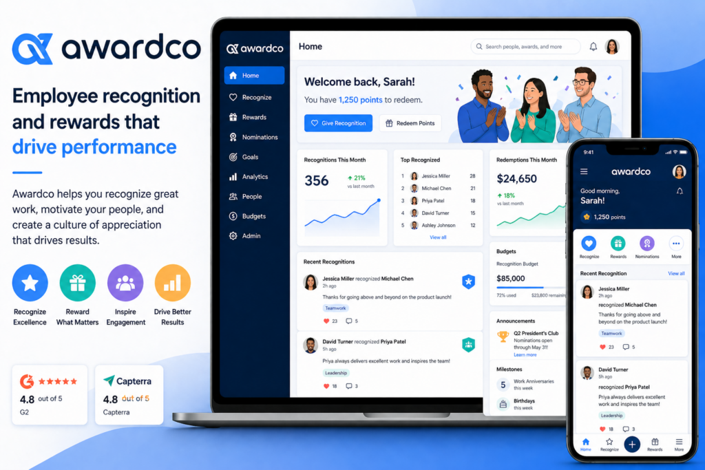 Awardco Best Rewards and Recognition Platforms