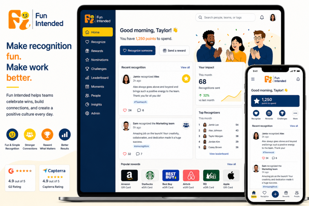 Fun Intended Best Rewards and Recognition Platforms