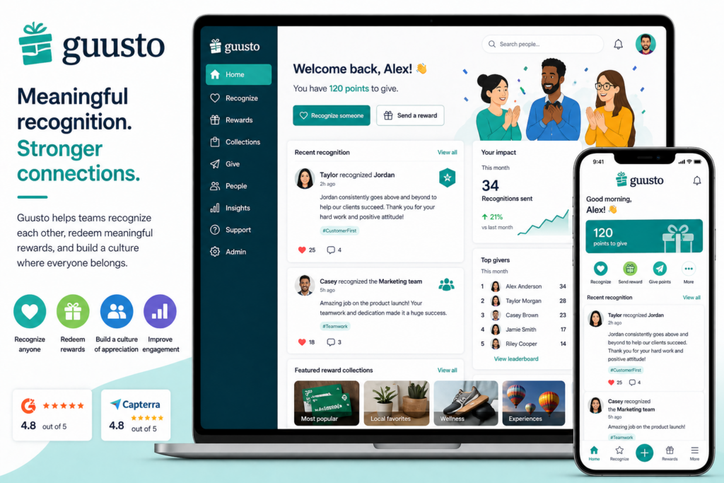 Guusto Best Rewards and Recognition Platforms