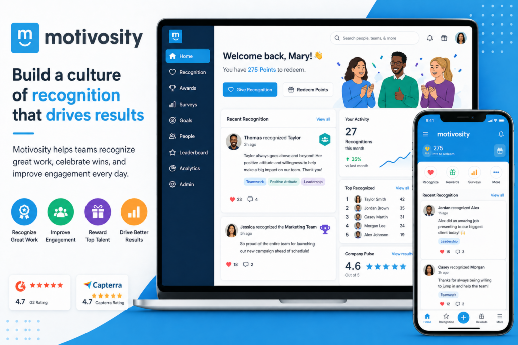 Motivosity Best Rewards and Recognition Platforms