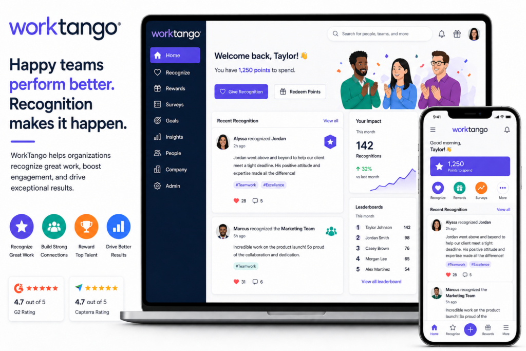 WorkTango Best Rewards and Recognition Platforms